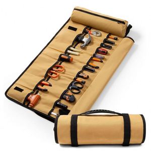 <b>Roll</b> up <b>Tool</b> Storage with Detachable Zipper Pouches for Mechanic Electician Hobbyist Plumber Carpenter Multi Pockets Storage <b>Bag</b> - Product Image 1