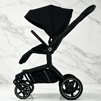 Poussette pliable 3-en-1 Land Leopard OEM KingKong certifiée EN1888-2, cadre en alliage d'aluminium, capacité de charge de 20 kg, design luxueux