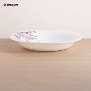 Dinnerware <b>Set</b> Opal Glass Floral Design Luxury Cheap Wholesale Plates <b>White</b> 84 PCS <b>Dinner</b> <b>Set</b> - Product Image 2