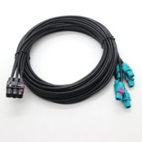 Adaptadores de la Serie FAKRA Personalizados de Fábrica OEM, Cables Coaxiales Ethernet Automotrices de Alta Velocidad Resistentes a Altas Temperaturas, BNC Puro