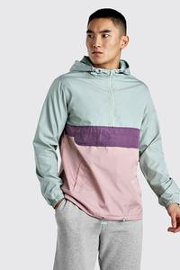 Wholesale Colorblock <strong>Mens</strong> Nylon Cotton Lined Windbreaker Shorts Custom Logo <strong>Cagoule</strong> - Product Image 5