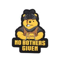 Patchs de moral personnalisés de haute qualité, Patch Velcro pour instrument de vision nocturne tactique, Patch 'Bear No Bothers Given', Médaille de moral