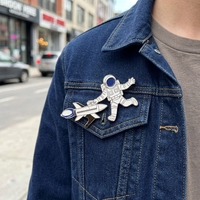 Personnalisé en gros émail broche chapeau bord Clip personnalisé mexique chapeau Clip espace astronaute Golf chapeau Clip