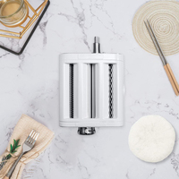 Accesorio para Pasta 3 en 1 para Batidora KitchenAid, Rodillo de Acero Inoxidable y Juego de Cortadores de Espagueti y Fettuccine, 8 Opciones de Grosor