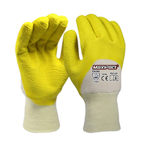Gants de sécurité industriels MaxiPact en coton jersey enduit de latex froissé 3/4, antidérapants et durables pour le travail