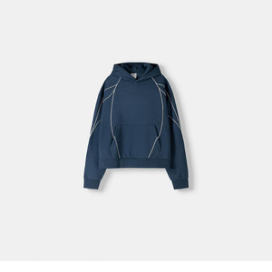 Sweat-shirt graphique personnalisé High Street Sport Clothing, 100% coton, à capuche, avec bordure réfléchissante pour la saison hivernale - Product Image 3