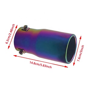 Universal <strong>Car</strong> Exhaust Tip Stainless Steel Tail Pipe Cover Exhaust <strong>Silencer</strong> 63mm Mirror Polished Finish 1.2mm Thick - Product Image 6