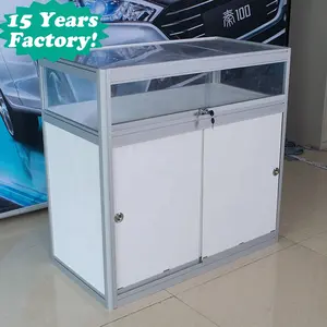 Aluminum lockable folding cabinet counter For Exhibition fair trade show booth