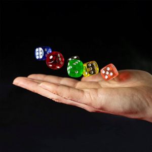 Venta al por mayor de fábrica: Dados acrílicos D6 de 16 mm transparentes de colores con esquinas redondeadas para juegos de mesa, aprendizaje de matemáticas y uso en el aula. - Product Image 2