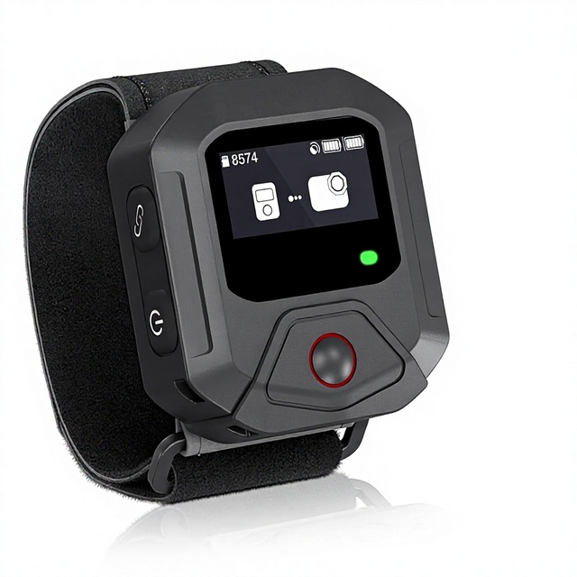 For Osmo Action 6/5 Pro/4 GPS Wireless Remote Controller with Digital Display Wrist Strap 25M Range for Outdoor Sports
