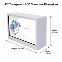Écran LCD transparent HAUMR, vitrine 3D, écran tactile interactif de 32/43/55/65 pouces pour bibliothèques intelligentes et expositions muséales