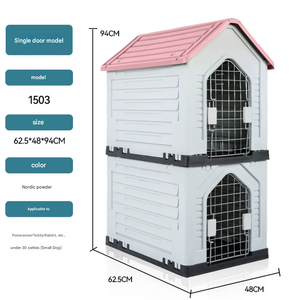 Factory Direct Doppel zwinger Mehrtürige umwelt freundliche Kunststoff Square Classic Pet <span class=keywords><strong>House</strong></span> Four Seasons Universal abnehmbar wasch bar - Product Image 5