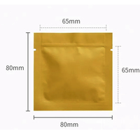 Sachet d'échantillon de papier aluminium plat scellé à chaud sur 3 côtés personnalisé mini sachet de thé en papier kraft