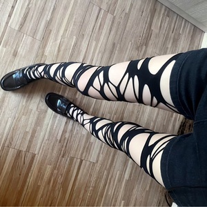 Chaussettes irrégulières style punk gothique Y2k, chaussettes Spice Girls, sous-culture <span class=keywords><strong>rap</strong></span>, chaussettes évidées sexy, leggings en résille - Product Image 4