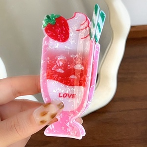 Nuevo Clip de Pelo Creativo con Diseño de Fresa, Cereza y Helado, Clip de Garra Divertido para Niños con Forma de Tiburón - Product Image 5