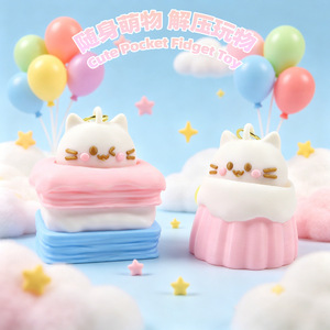 Nuevo Llavero Impreso en 3D Hecho en China, Empaquetado Individualmente, Juguete Antiestrés, Lindo y Adorable Colgante de Gato - Product Image 2