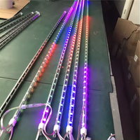 Tube lumineux LED RGB 5050 effet météore 3D vertical, éclairage paysager numérique DMX à pixels, corps en PVC IP67 12V, lampe d'ambiance romantique