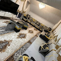 Banc-canapé modulaire en tissu carré de style marocain Majlis avec rembourrage en éponge pour restaurants, hôtels, écoles
