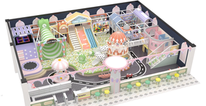 Premium Quality Indoor Soft <b>Play</b> Structure Pastel Colors Plastic Commercial Playground for Kids - Product Image 2