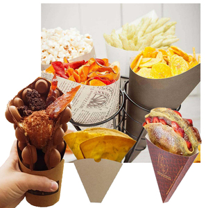 Tùy Chỉnh Churros Cone Bao Bì Giấy Cone Chủ Crepe Pancake <span class=keywords><strong>Box</strong></span> Churros Hộp - Product Image 3