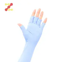 Ice Silk Cold Pure Color Sonnen handschuhe Half Finger Driving Sleeve Handschuhe