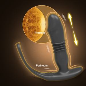 Vendita calda 3 in 1 di spinta di testa anale vibratore anale giocattoli del sesso per gli uomini adulti anale prostatico massaggiatore pene anello con controllo App - Product Image 3