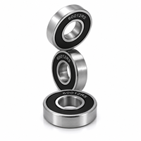 Roulement à billes à gorge profonde en acier chromé 6001-2RS, précision P0, 12x28x8mm, étanchéité en caoutchouc, pour moteur, pompe et machines