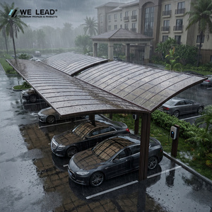 Structure de garage en métal extérieur sur mesure de qualité supérieure, résistante aux intempéries, avec toit transparent, kit de système de carport en aluminium - Product Image 2