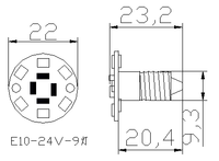 Proveedor Chino de Luces LED Blancas de 22mm E10 para Entretenimiento, Bombilla Cabochon de 24V con Clasificación IP44 y 2 Años de Garantía