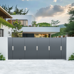 Puerta automática <span class=keywords><strong>de</strong></span> Villa inteligente <span class=keywords><strong>de</strong></span> lujo, diseño moderno ecológico, puertas <span class=keywords><strong>de</strong></span> valla corrediza <span class=keywords><strong>de</strong></span> Metal eléctricas impermeables, <span class=keywords><strong>servicio</strong></span> <span class=keywords><strong>de</strong></span> modelado 3D - Product Image 1