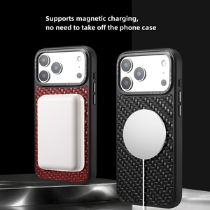 Étui de téléphone en cuir véritable tressé <span class=keywords><strong>pour</strong></span> Apple <span class=keywords><strong>iPhone</strong></span> 17 Pro Max, nouvelle coque magnétique compatible charge sans fil - Product Image 5