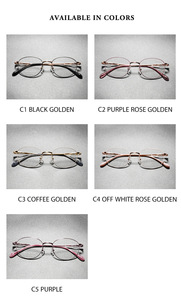 <span class=keywords><strong>Lunettes</strong></span> de vue roses tendance 2026 pour femmes, monture ovale petite en métal, confortables et ultra-légères, style rétro de luxe - Product Image 6