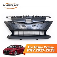 Grille de pare-chocs avant de haute qualité pour Toyota Prius Prime PHV 2017-2022 Noir brillant Pièces automobiles avec trou pour capteur 01-6573-006