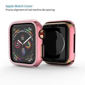 Hot Selling Plastic Watch Bumper Cover For Apple Watch 38mm 40mm 41mm 42mm 44mm 45mm Diamond Case