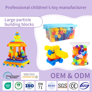 Tự làm nhựa xây dựng khối thiết lập 100 miếng đồ chơi cho bé trai và bé gái cho các dự án tự làm và chơi tưởng tượng - Product Image 6