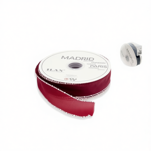 สายรัดผ้าทอ ILAN ขนาด 4.0 ซม. ยาว 46 ม. สีแดง สำหรับงานประดิษฐ์และตกแต่ง - Product Image 1