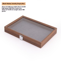 Présentoirs de Luxe en Noyer Gris Foncé Style Européen pour Bijoux : Plateaux de Présentation pour Bracelets, Colliers, Bagues, Boucles d'Oreilles – Idéal pour Cadeaux