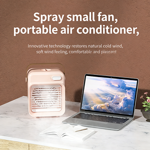 Mini ventilateur rafraîchisseur d'air portable, petit climatiseur, ventilateur de refroidissement compact, ventilateur pulvérisateur pour dortoir, maison, bureau, petit appareil de refroidissement. - Product Image 5