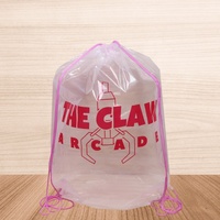Sac à dos imperméable en PE en promotion, sac de sport à cordon personnalisable avec logo pour machine à griffes à poupées, produit en plastique de qualité