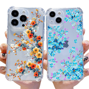 Custodia per telefono antiurto di lusso rosa <span class=keywords><strong>viola</strong></span> fiore morbido TPU per <span class=keywords><strong>iPhone</strong></span> 16 <span class=keywords><strong>Pro</strong></span> Max 15Pro 8Plus 17ProMax - Product Image 1