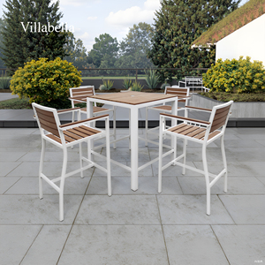 Muebles de exterior de alta calidad, sillas altas de jardín y mesa, juego de muebles de Bar de lujo para restaurante de Hotel - Product Image 2