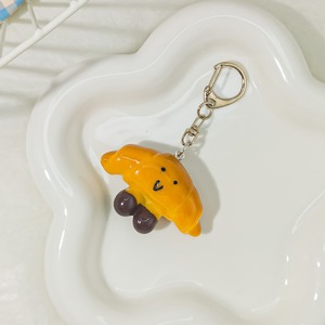 Portachiavi a forma di pane simulato, ciondolo divertente e simpatico per borsa, artigianato in resina fai da te, divertente e originale - Product Image 6