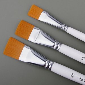 Xin Bowen 3PCS Set Pearl White Paintbrushes Kit Wooden Handle <strong>Big</strong> <strong>Size</strong> Nylon Hear Artistic <strong>Paint</strong> <strong>Brush</strong> for Acrylic Art Painting
