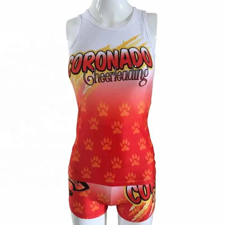 Equipe personalizado sublimação desgaste prática uniforme cheerleading ânimo fabricantes