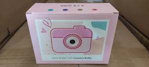 Borraccia carina da 400ml con cannuccia, borraccia senza BPA, borraccia a forma di fotocamera con tracolla regolabile per la scuola - Product Image 2