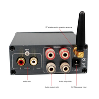BRZHIFI 2.0 penguat daya Digital Stereo mesin Audio rumah profesional 100WX2 BT5.0 bahan Aluminium