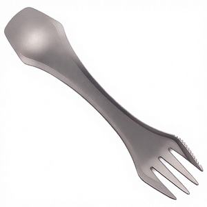 Fourchette et cuillère 3 en 1 en titane imperméable, couverts pour la maison, le camping en plein air, le pique-nique, la <span class=keywords><strong>chasse</strong></span> tactique - Product Image 4