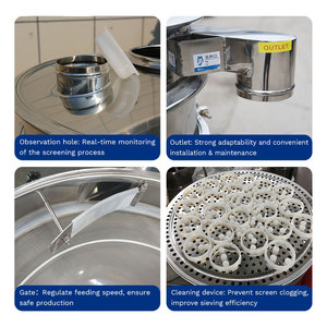 Black Pepper Powder Screening High Efficiency Sifter <strong>Fine</strong> Sieving Rotary Vibrating <strong>Sieve</strong> Machine Factory Custom - Product Image 2