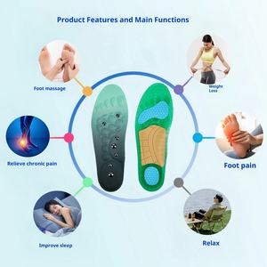Magnetic Therapy Massage <b>Insoles</b> with TPU Material Shock Absorption & Arch Support for Unisex Sports Use - Product Image 5