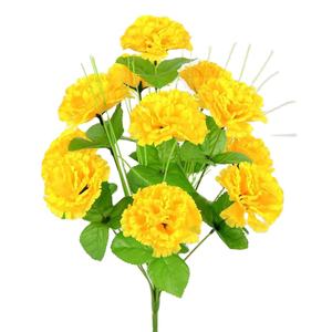 Sevenstar-ramo de flores artificiales de clavel, flores y plantas de 12 cabezas de tela funeraria decorativas, venta al por mayor - Product Image 1